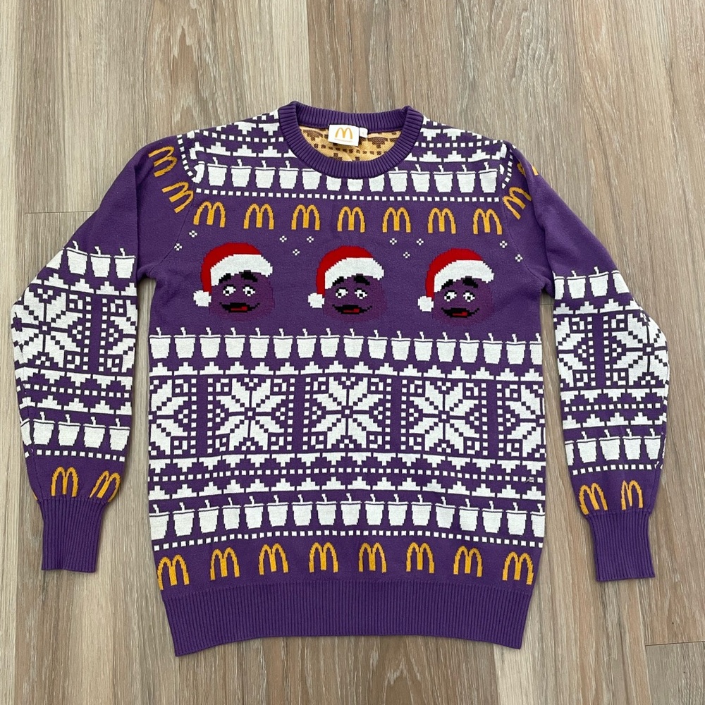 McDonald's Grimace Christmas Sweater